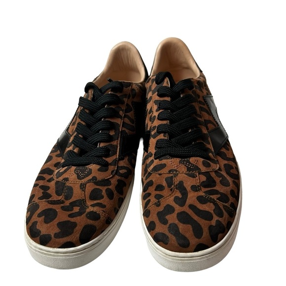 STUART WEITZMAN Daryl Leopard Print Suede Leather Sneaker 10.5. - Picture 2 of 10